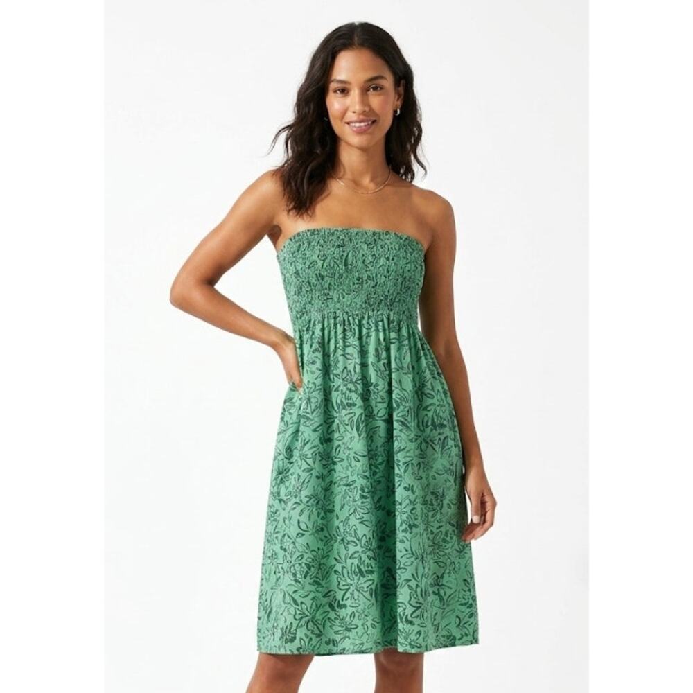 Isabel Smocked Floral Mini Dress Mint-Green Summer Vacation Flowy Medium